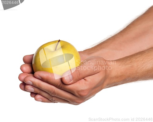 Image of Hand with apple