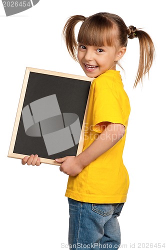 Image of Girl with blackboard