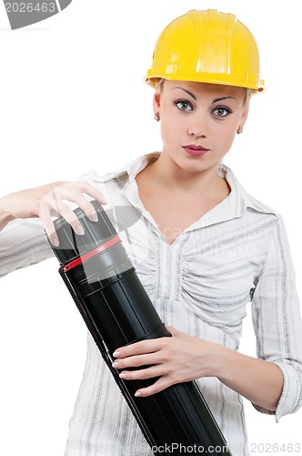 Image of Girl with hard hat