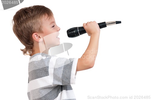 Image of Boy with microphone