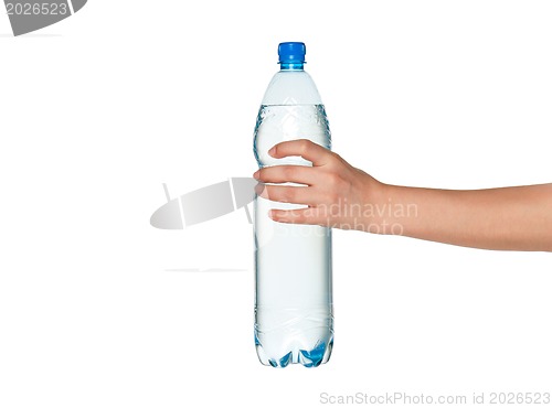Image of Hand with bottle of water
