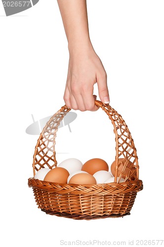 Image of Basket with eggs