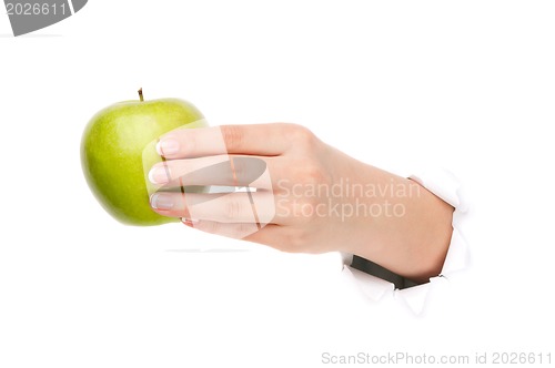 Image of Hand with apple