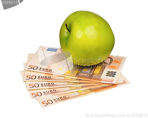 Image of Euro and apple