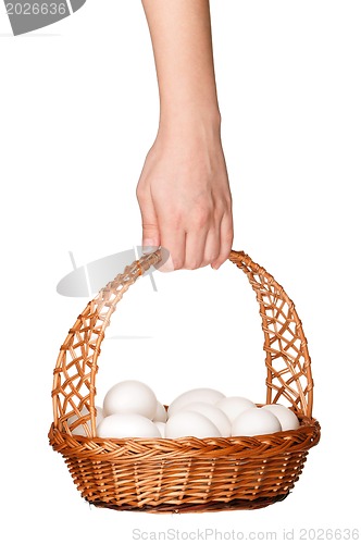 Image of Basket with eggs