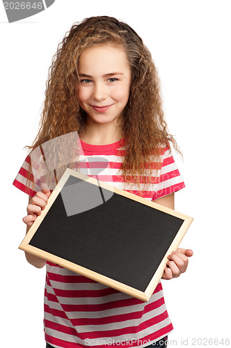 Image of Girl with blackboard