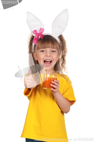 Image of Little girl with bunny ears