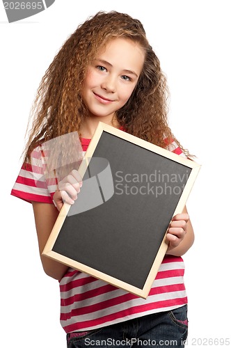 Image of Girl with blackboard