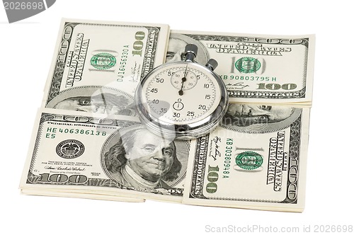 Image of Dollars and stopwatch