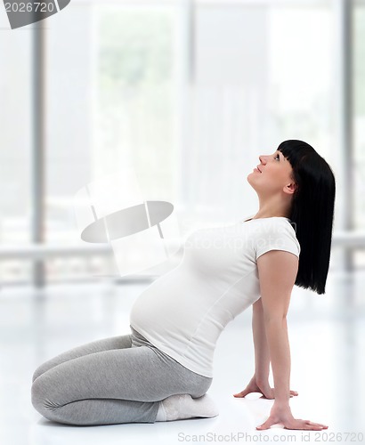 Image of Pregnant fitness woman