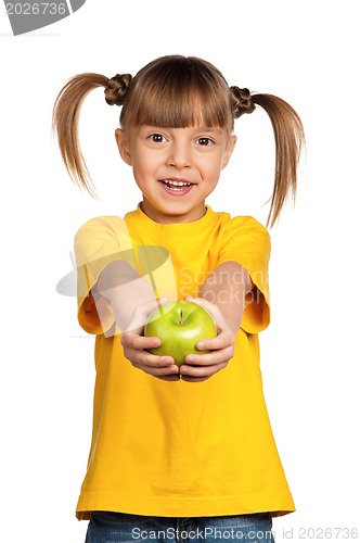 Image of Girl with apple