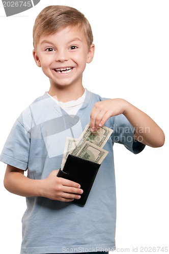 Image of Boy with dollars