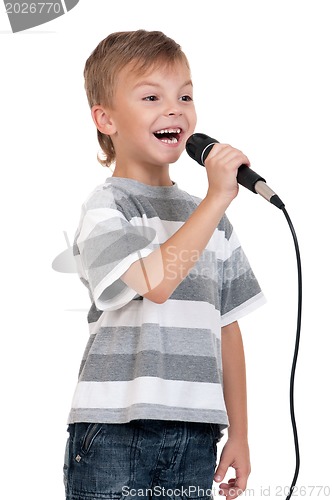 Image of Boy with microphone