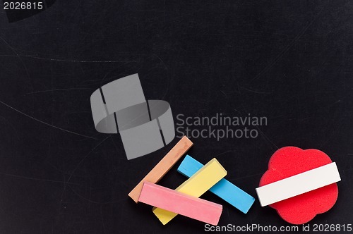 Image of Chalkboard with colorful chalk