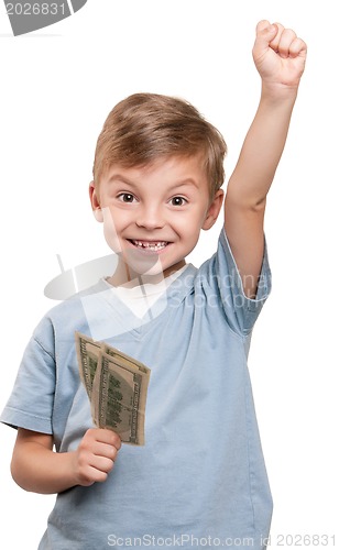 Image of Boy with dollars