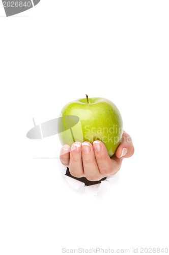 Image of Hand with apple