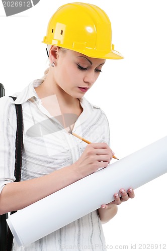 Image of Girl with hard hat