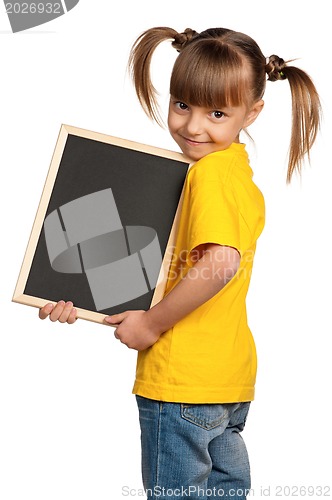 Image of Girl with blackboard