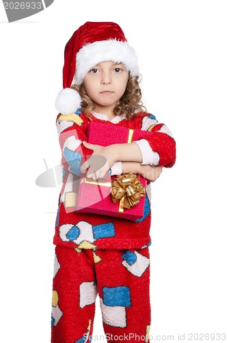 Image of Little girl in pajamas