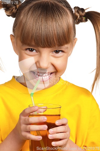 Image of Girl with apple juice