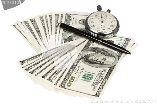 Image of Dollars and stopwatch