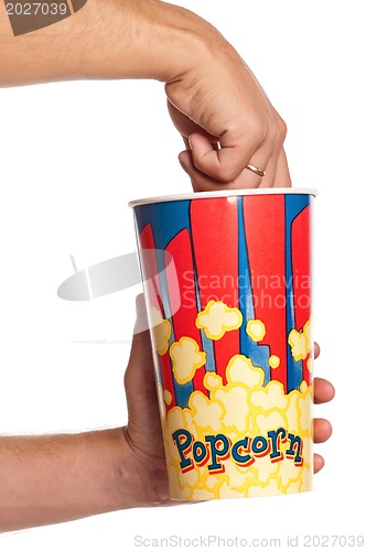 Image of Hand with popcorn