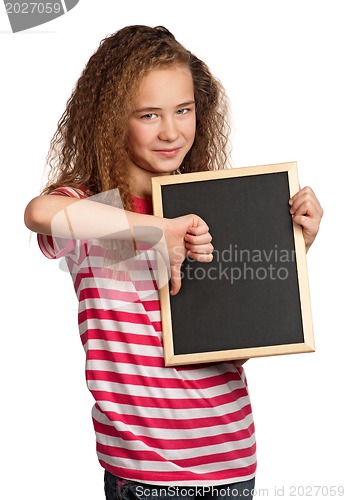 Image of Girl with blackboard