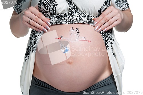 Image of Tummy with drawing