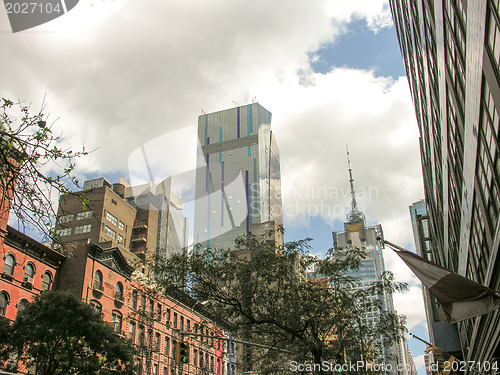 Image of New York City street buildings