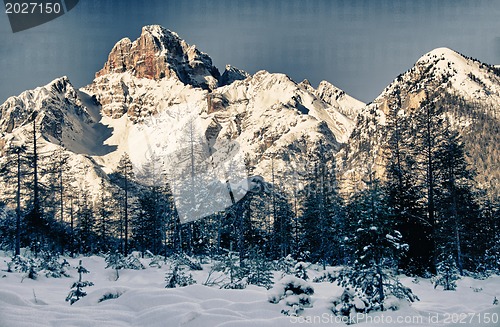 Image of Croda Rossa on Italian Alps