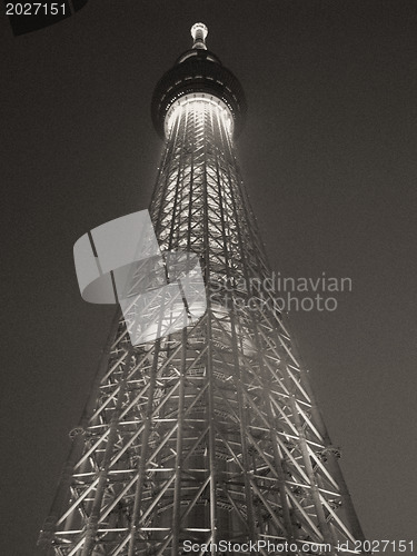 Image of Architectural detail of Tokyo, Black and White view