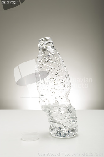 Image of Twisted distorted bottle of water