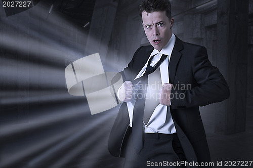 Image of Businessman with supernatural powers
