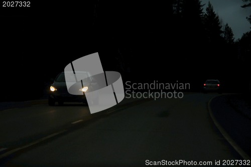 Image of Cars Passing at Night