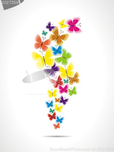 Image of Colorful background with butterfly, beautiful decorative background 