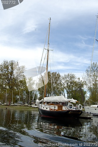 Image of Boat in a Marina