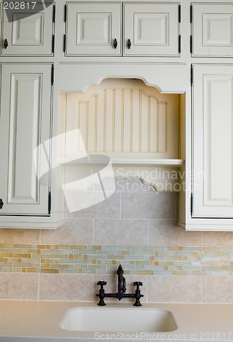 Image of custom kitchen with tile work