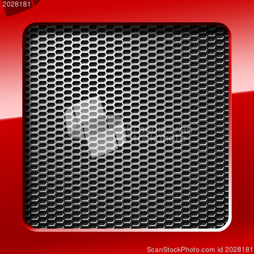 Image of metal honeycomb grid