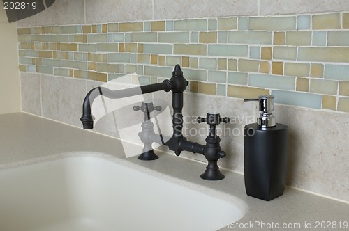 Image of custom bathroom with tile work