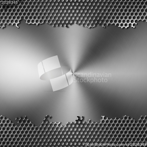 Image of perforated metal background