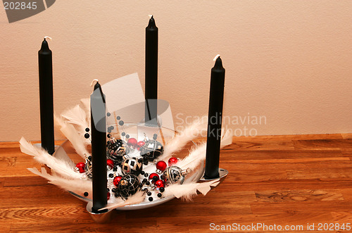 Image of black candle christmas
