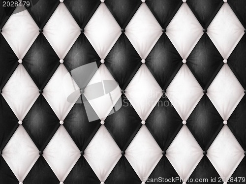 Image of black and white leather