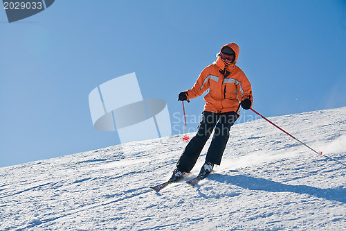 Image of Young skiing