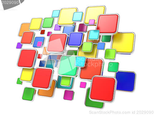 Image of Cloud of Empty Program Icons. Software Concept.