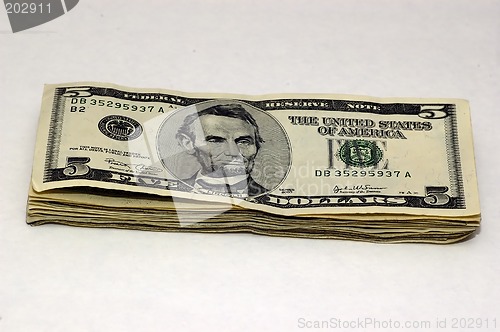 Image of 5 Dollar bills