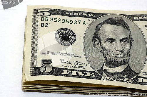 Image of 5 Dollar Bills