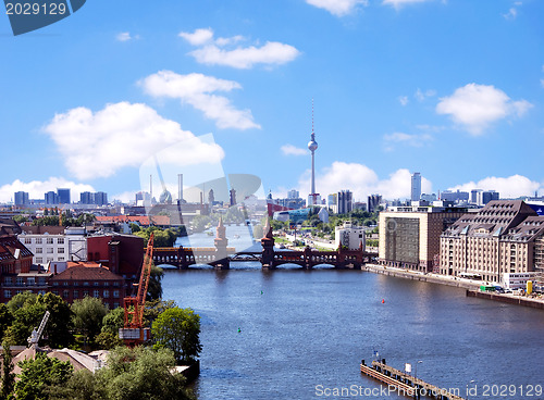 Image of aerial photo berlin skyline