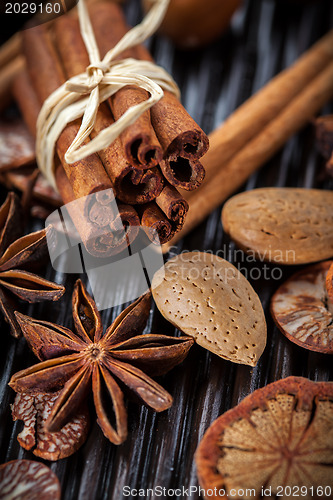 Image of Spices and nuts for Christmas