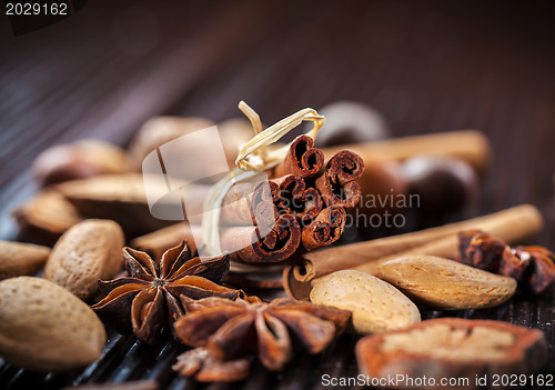 Image of Spices and nuts for Christmas