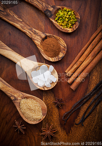 Image of Aromatic food ingredients for baking cookies